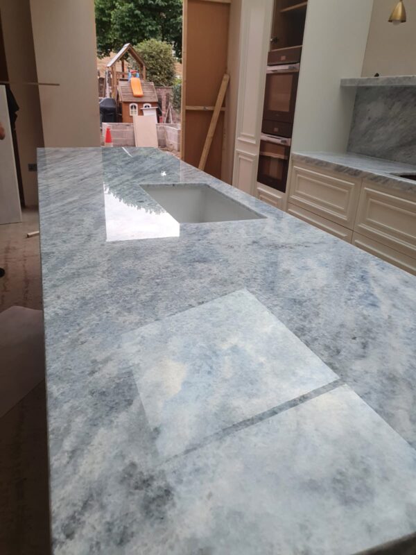 Cristalita Blue Polished Quartzite Kitchen3