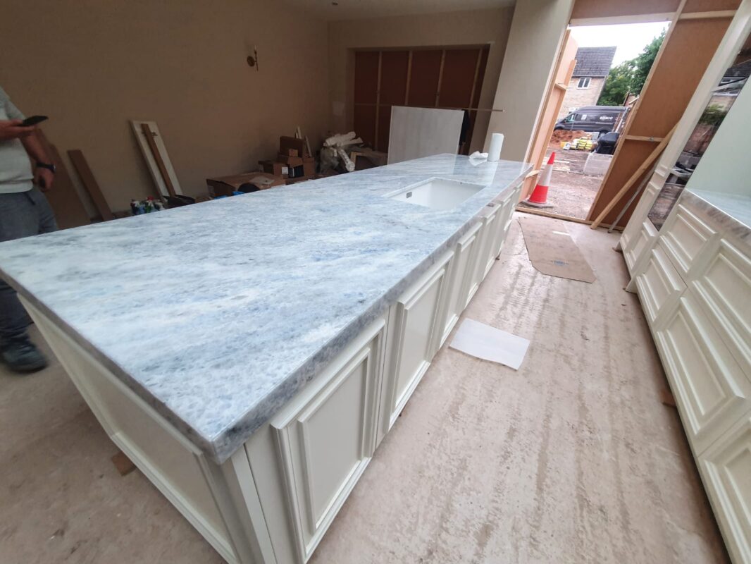 Cristalita Blue Polished Quartzite Kitchen5