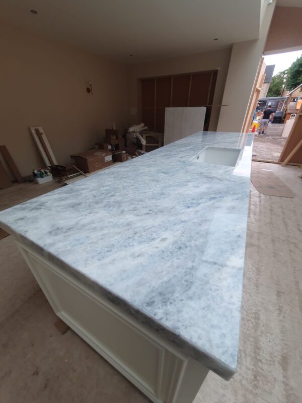 Cristalita Blue Polished Quartzite Kitchen6