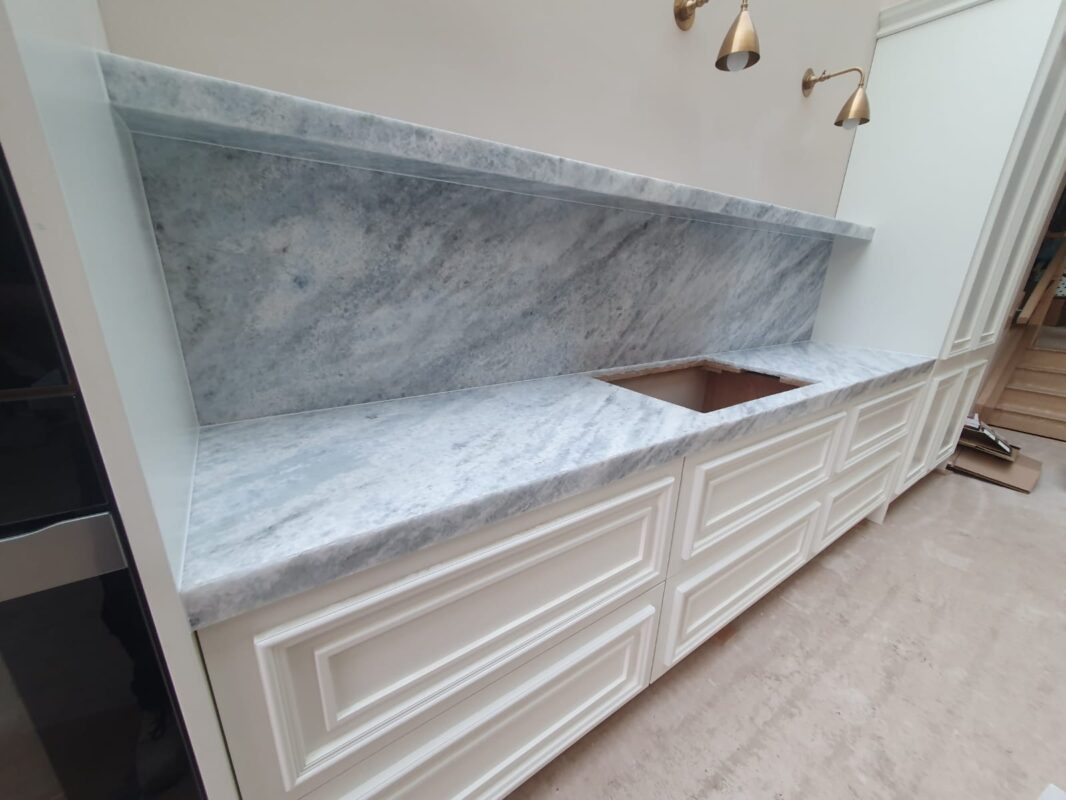 Cristalita Blue Polished Quartzite Kitchen7