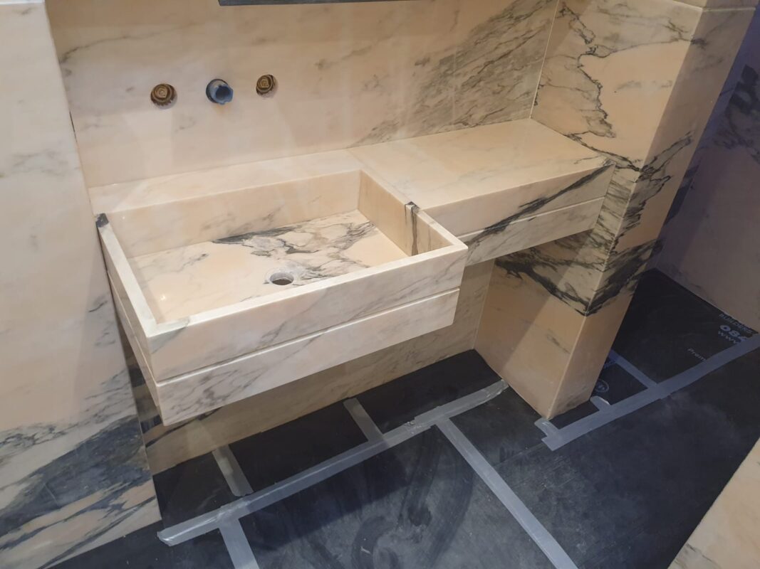 ROSA PORTUGAL MARBLE BESPOKE BATHROOM VANITY SINK